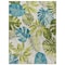 World Rug Gallery Contemporary Tropical Floral Indoor/Outdoor Area Rug 5'3'' x 7' Green 433GREEN5X7 - alternate 4